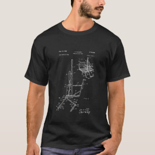 Camiseta Esquema Da Cadeira De Levante De Esqui