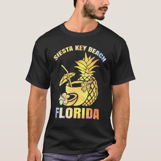Camiseta Esquema de férias de verão do Sunset Florida Siest (Frente)