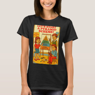Camiseta Esquema de Pirâmide Engraçado Culto Blackcraft Hum