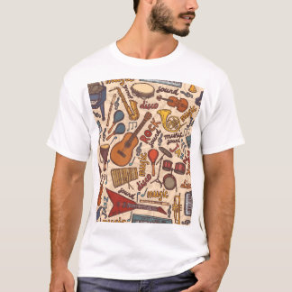 Camiseta Esquema Musical: Vintage Colorida Sem Olho.