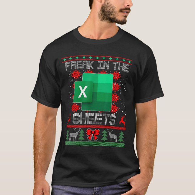 Camiseta Esquema Nas Folhas Do Excel Spreadsheet Ugly Chris (Frente)