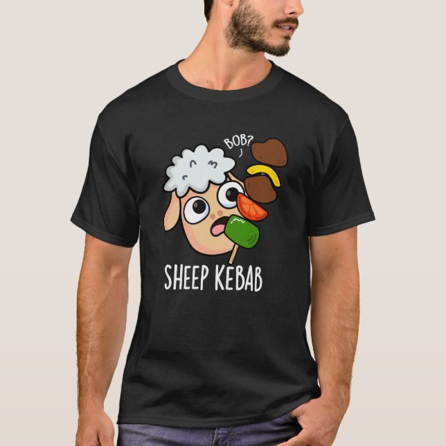 Camiseta Esquete de Kebabe de Ovelha Piada de Shish Kebab F (Frente)