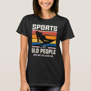 Camiseta Esqui alpino esquiador cansado descida de esqui na