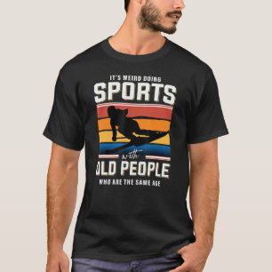 Camiseta Esqui alpino esquiador cansado descida de esqui na