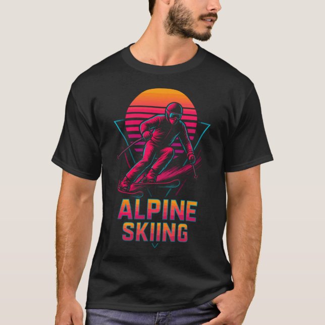 Camiseta Esqui Alpino Retro (Frente)