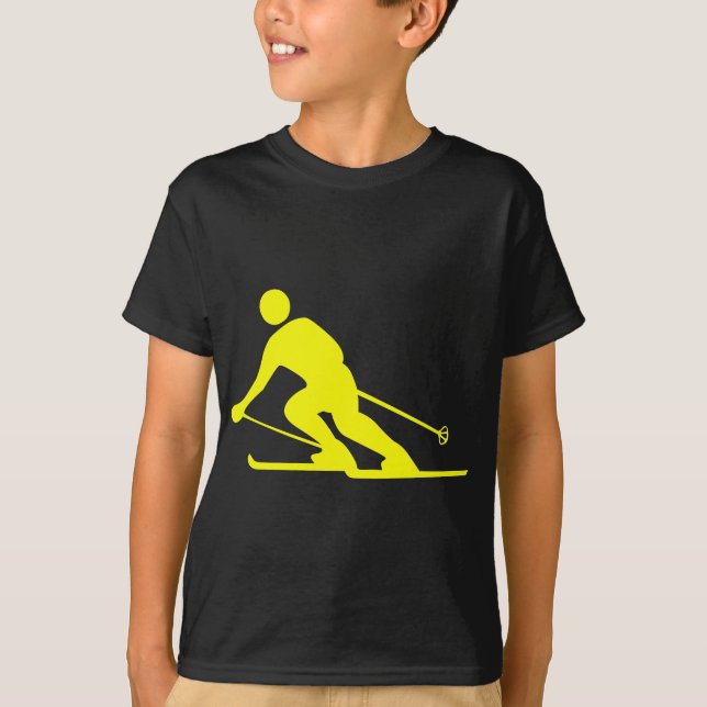 Camiseta Esqui - Amarelo (Frente)