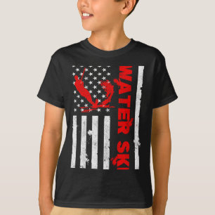 Camiseta Esqui aquático bandeira americana praiasports onda