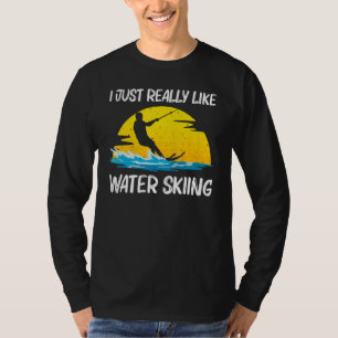 Camiseta Esqui Aquático Legal Para Homens Mulheres Esportes