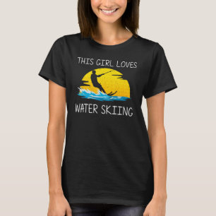 Camiseta Esqui Aquático Legal Para Meninas Crianças Esporte
