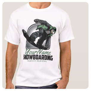 Camiseta Esqui Aquático Personalizado Esquiador De Neve Der