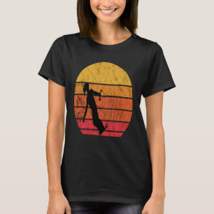 Camiseta Esqui aquático retrô pôr do sol vintage esqui aquá