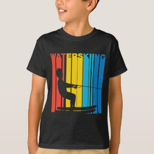 Camiseta Esqui aquático retro Waterskier do estilo