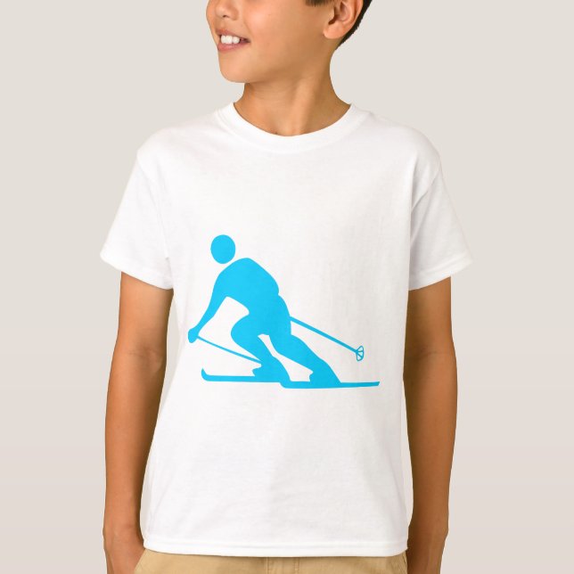 Camiseta Esqui - Azul-Céu (Frente)