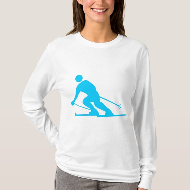 Camiseta Esqui - Azul-Céu (Frente)