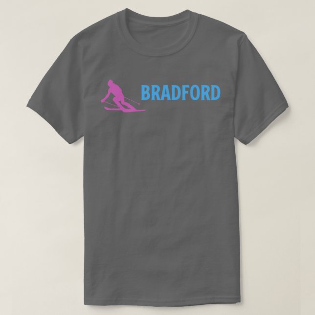 Camiseta Esqui Bradford Retro Bradford Mountain Resort (Frente do Design)