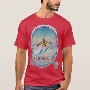 Camiseta Esqui California Vintage Retro Snow Sking