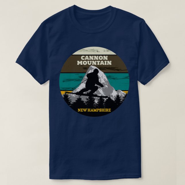 Camiseta Esqui Cannon Mountain Slopes New Hampshire (Frente do Design)