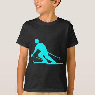 Camiseta Esqui - ciano