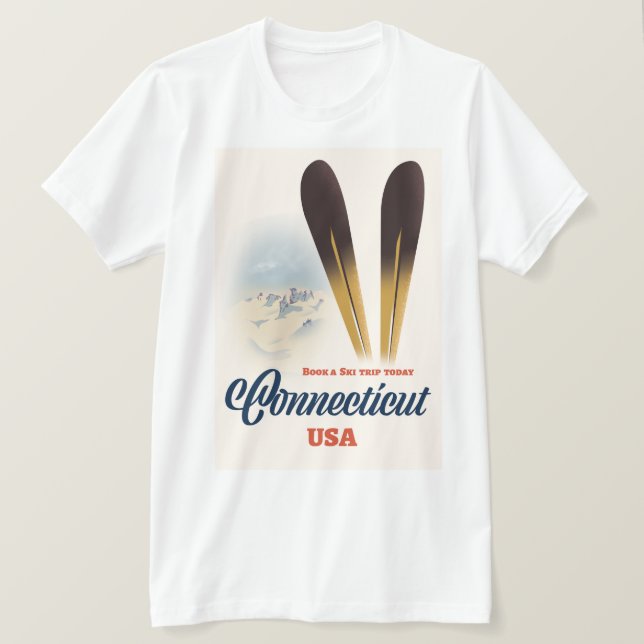 Camiseta esqui Connecticut (Frente do Design)