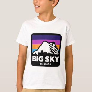 Camiseta Esqui da Família Snowboard do Big Sky Montana
