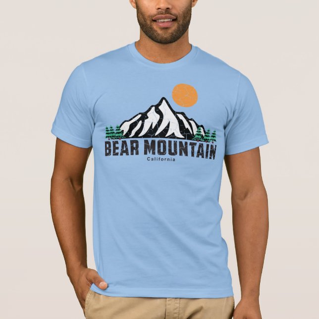 Camiseta Esqui da Montanha do Urso Retro (Frente)