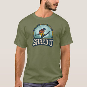 Camiseta Esqui da Universidade Shred