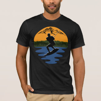 Camiseta Esqui de água de bordo Esporte Laranja Sunset