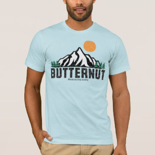 Camiseta Esqui De Montanha De Borboleta Retro