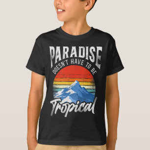 Camiseta Esqui de Neve Snowboard Vintage Montanha Inverno E