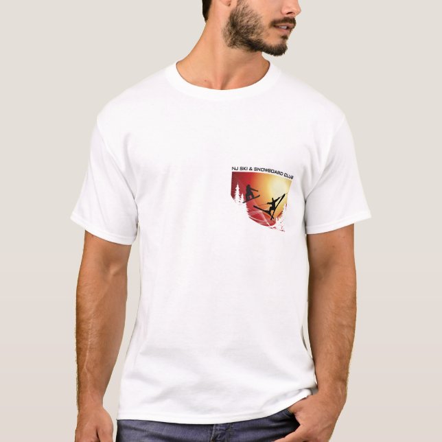 Camiseta Esqui de NJ & clube do Snowboard (Frente)