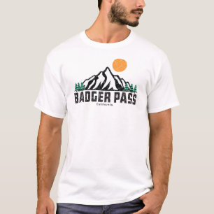 Camiseta Esqui de passagem do crachá retrorreflector