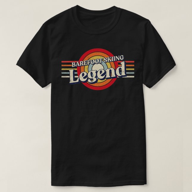 Camiseta Esqui DescalçoDescalço Engraçado Descalço Descalço (Frente do Design)