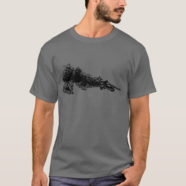 Camiseta Esqui do jato na onda (Frente)