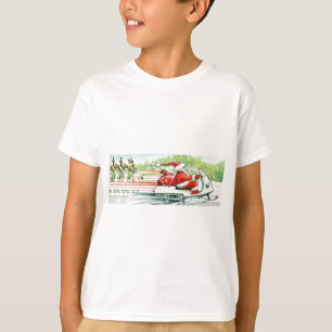 Camiseta Esqui do Snowmobile do papai noel do esqui do