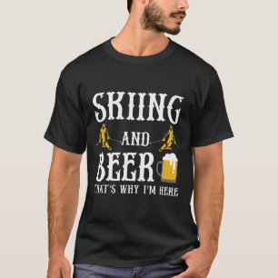 Camiseta Esqui E Cerveja É Por Isso Que Estou Aqui Resfriad