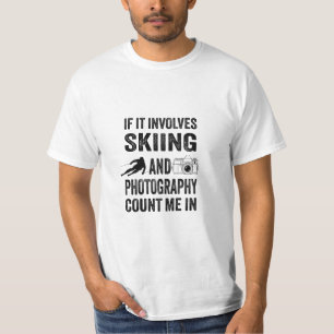 Camiseta Esqui e Fotografia - Presente para Fotógrafo Espor