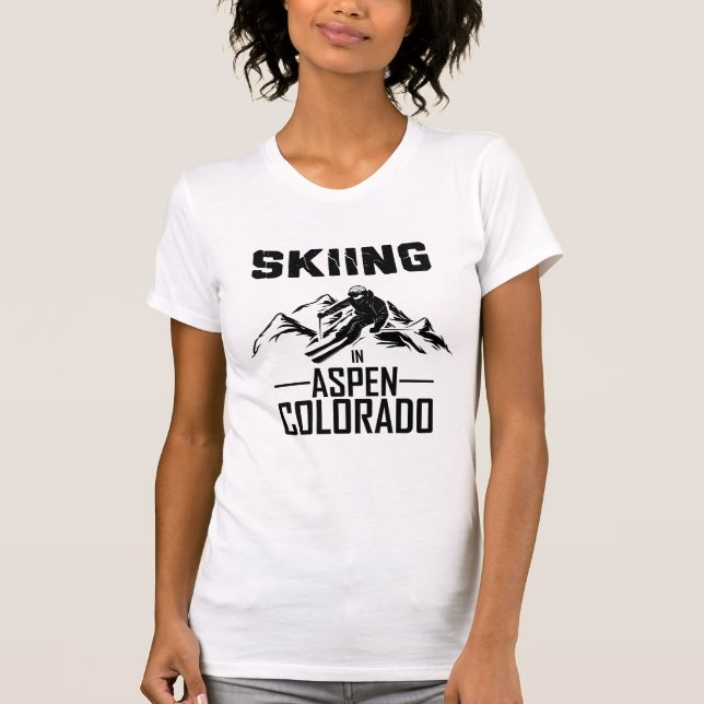 Camiseta Esqui em Aspen Colorado (Frente)