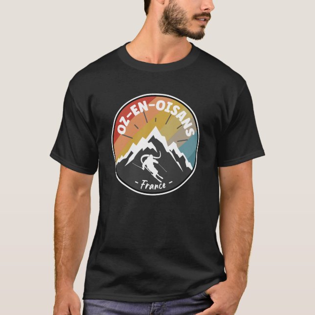 Camiseta Esqui Em França Oz-en-Oisans (Frente)