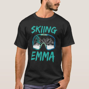 Camiseta Esqui Emma Ski Skier Hobby Esportes de inverno