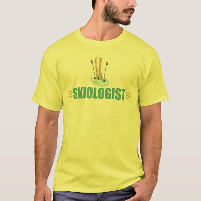 Camiseta Esqui Engraçado da Neve (Frente)