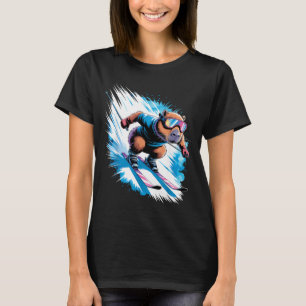 Camiseta Esqui esporte de inverno esquiador engraçado esqui