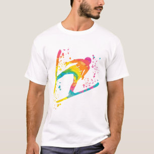 Camiseta Esqui Esqui Voando Esqui Pulando Esqui Nórdico Pul