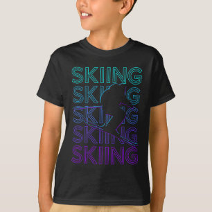 Camiseta Esqui Esquiador Esqui Retro