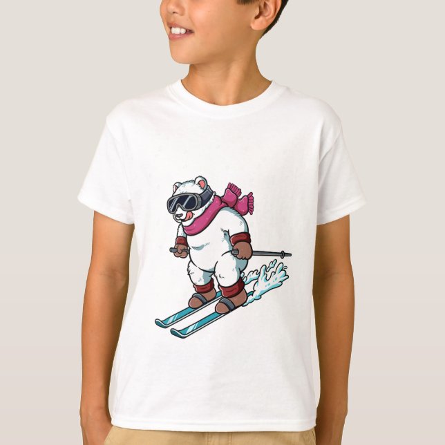 Camiseta Esqui Esquiando  (Frente)
