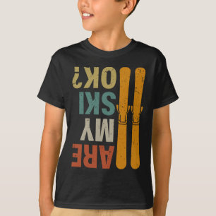 Camiseta Esqui Estão Meus Esquis Ok Divertido Humor Extremo