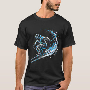 Camiseta Esqui estilo livre esquiador ação esportes de inve