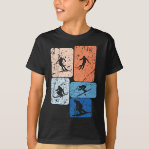 Camiseta Esqui Estilo Vintage Crianças Meninos 10-12 12-14