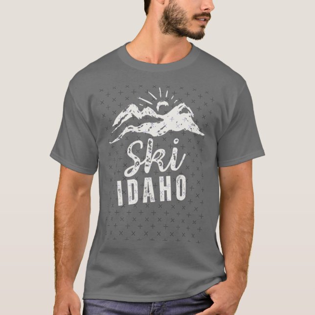 Camiseta Esqui Idaho Áspero Distorcido (Frente)