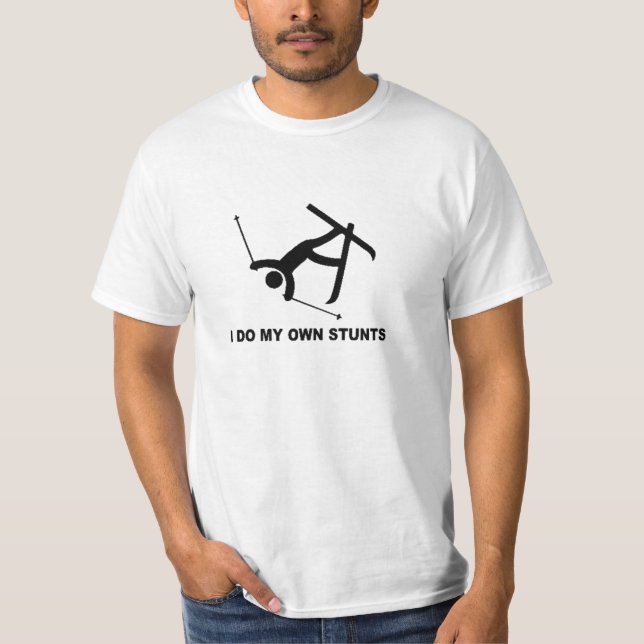 Camiseta esqui incondicional "eu faço o dublê de todos meus (Frente)