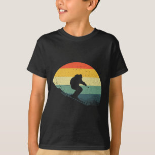 Camiseta Esqui legal Para Homens Mulheres Retro Esquiadores